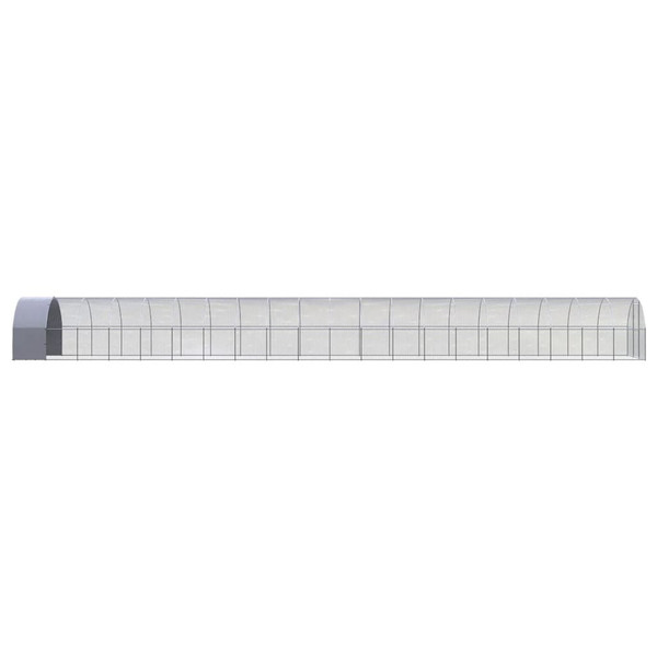 Chicken Coop Silver, Silver Grey Galvanized Steel, Polyethylene A949-3095479
