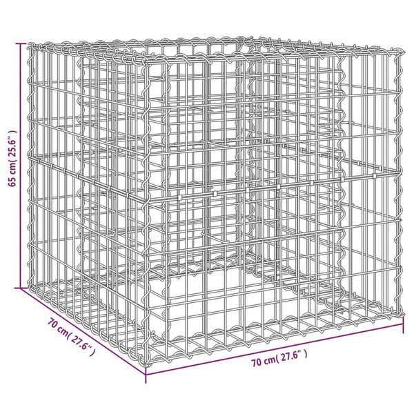 Gabion Basket Silver Galvanized Iron Medium Durable A949-364850