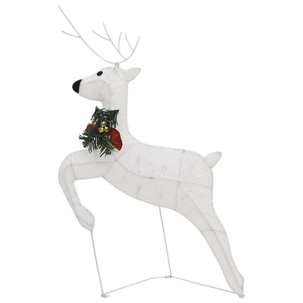 Christmas Reindeer Set of 4 White Mesh, metal Medium A949-3154270