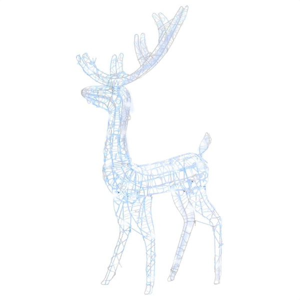 Reindeer Christmas Decoration Cold white Acrylic Life Size A949-329782