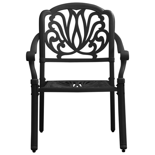 Bistro Set Black Cast Aluminum Standard Durable Bistro Set A949-3070575