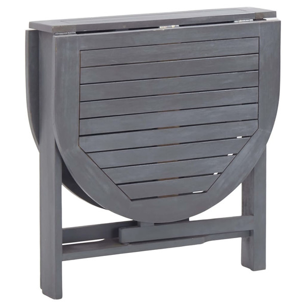 Dining Table Grey Solid Acacia Wood Medium Foldable A949-46325