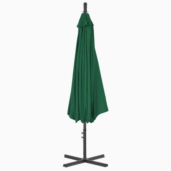 Cantilever Garden Parasol Green Polyester Large Tiltable A949-44873