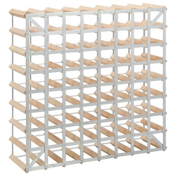 Wine Rack for 72 Bottles Solid Pinewood A949-282471