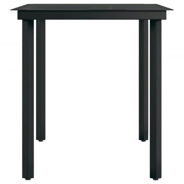 Garden Dining Set Black Powder-coated steel, plastic, glass A949-3099265