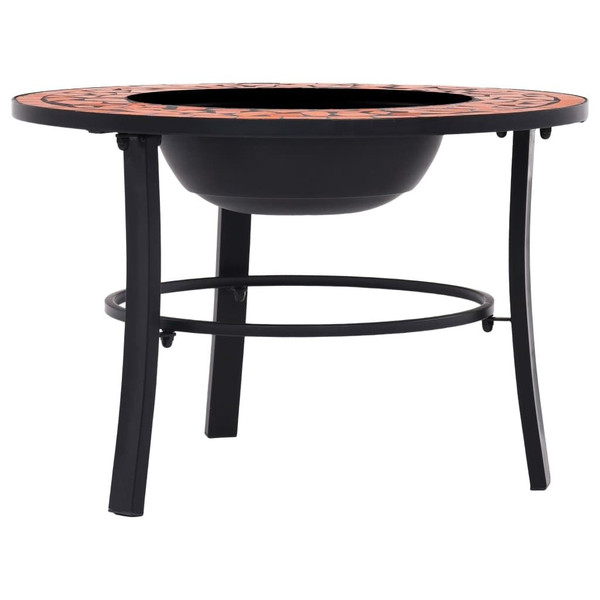 Mosaic Fire Pit Terracotta 26.8" Ceramic A949-46719