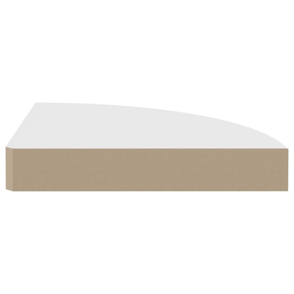 Corner Shelf White Honeycomb MDF Small Wall mounting A949-323895