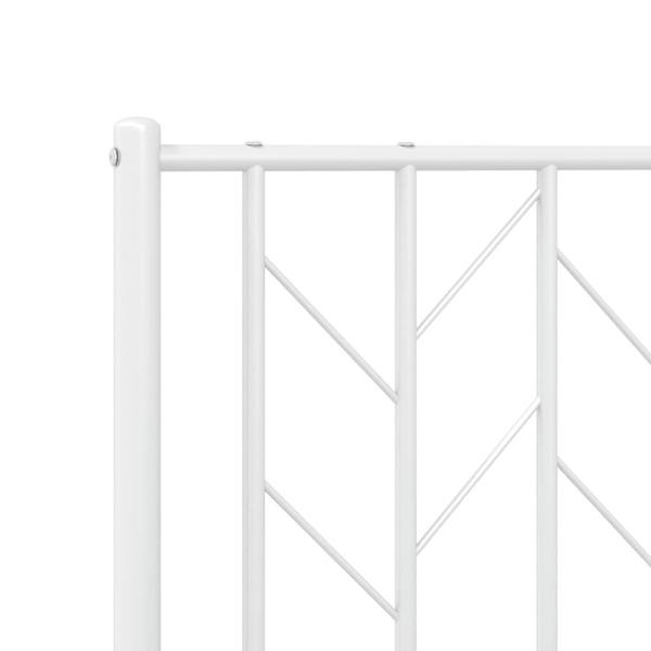 Bed Frame White Steel Single Bed Frame Rectangular A949-374481