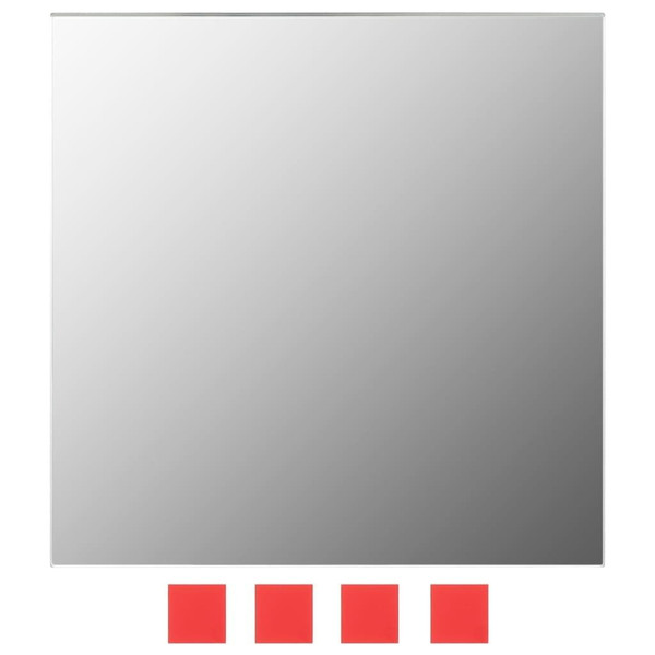Wall Mirror Set of 7 Transparent Glass Small Decorative Inlays A949-245696