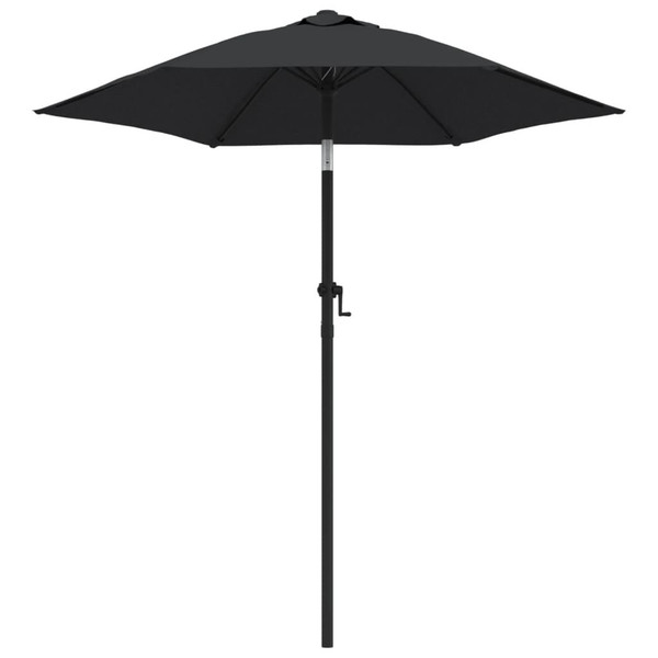 Garden Parasol Black and dark grey Aluminum, Polyester Medium A949-47210