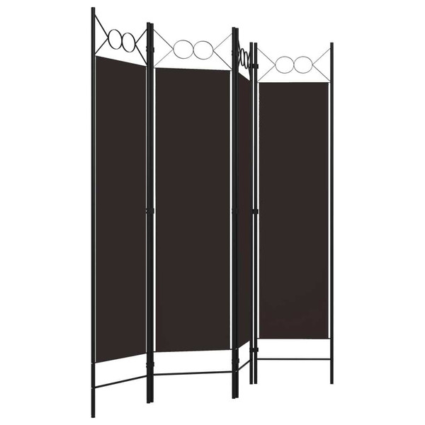 4-Panel Room Divider Brown 63"x70.9" A949-320703