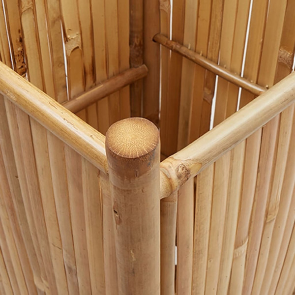 Planter Natural Bamboo Bamboo 15.7x15.7x31.5 in Decorative Inlays A949-366466