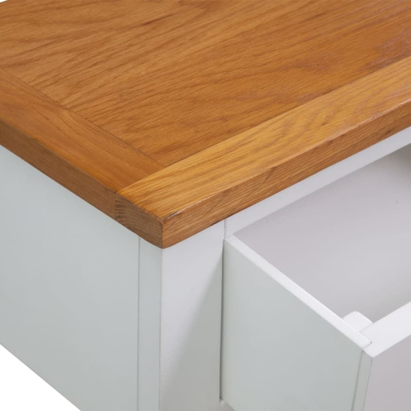 Console Table Brown and white Solid oak, solid acacia, MDF Compact A949-247124