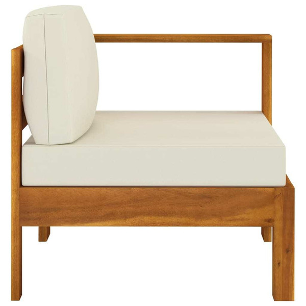 Wooden Sofa Cream White Solid Acacia Wood Standard Durable A949-310642