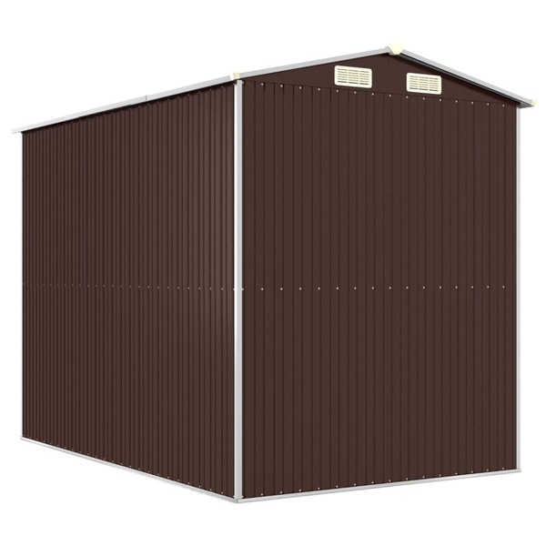 Garden Shed Dark Brown Galvanized Steel Large Garden Shed A949-3147461