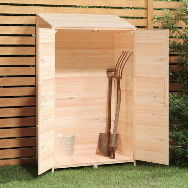 Garden Shed Natural Fir Wood Solid Fir Wood 40.2x20.5x68.7 in A949-152190
