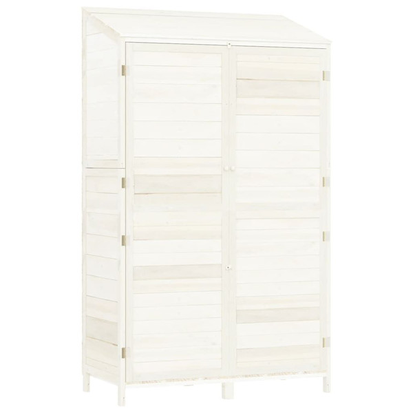 Garden Shed White Solid fir wood 40.2x20.5x68.7 in Garden Shed A949-152191