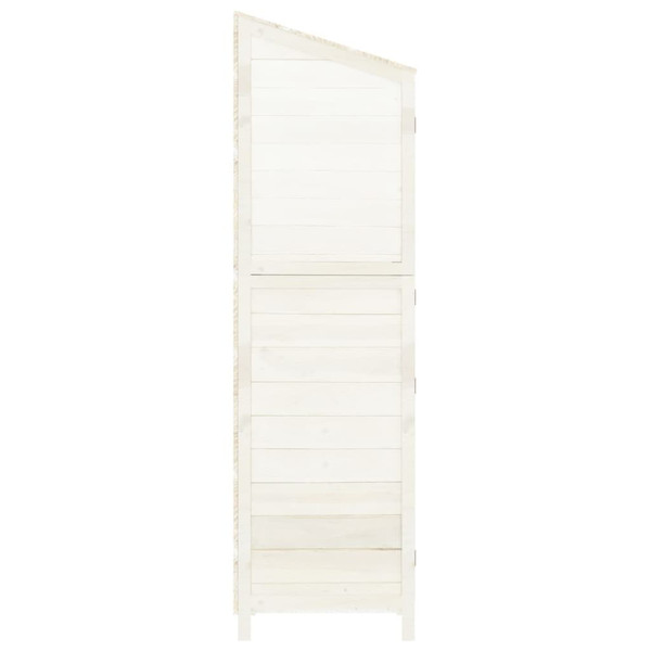 Garden Shed White Solid fir wood 40.2x20.5x68.7 in Garden Shed A949-152191