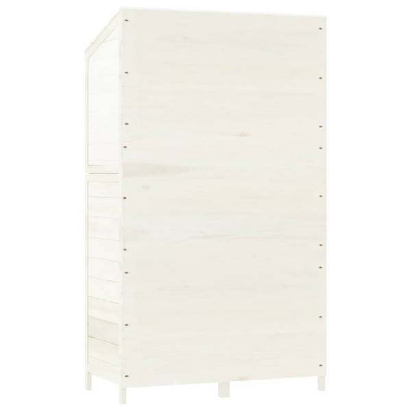 Garden Shed White Solid fir wood 40.2x20.5x68.7 in Garden Shed A949-152191