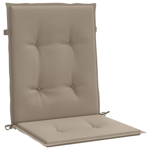 Lowback Chair Cushion Set of 2 Taupe Oxford fabric (100% polyester) A949-47562