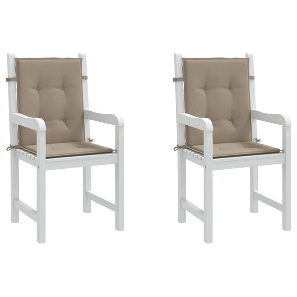 Lowback Chair Cushion Set of 2 Taupe Oxford fabric (100% polyester) A949-47562