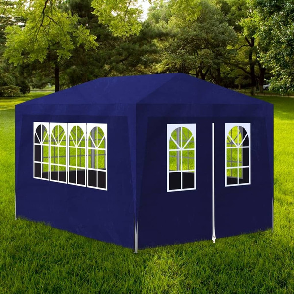 Party Tent Blue Polyethylene 9.8 x 13.1 ft UV-resistant materials A949-90335