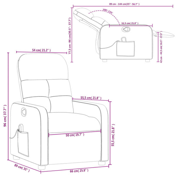 Massage Recliner Chair Light Grey A949-374206