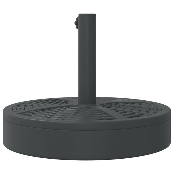 Parasol Base Black PE (Polyethylene), Concrete, Iron 55.1 lbs A949-4007984