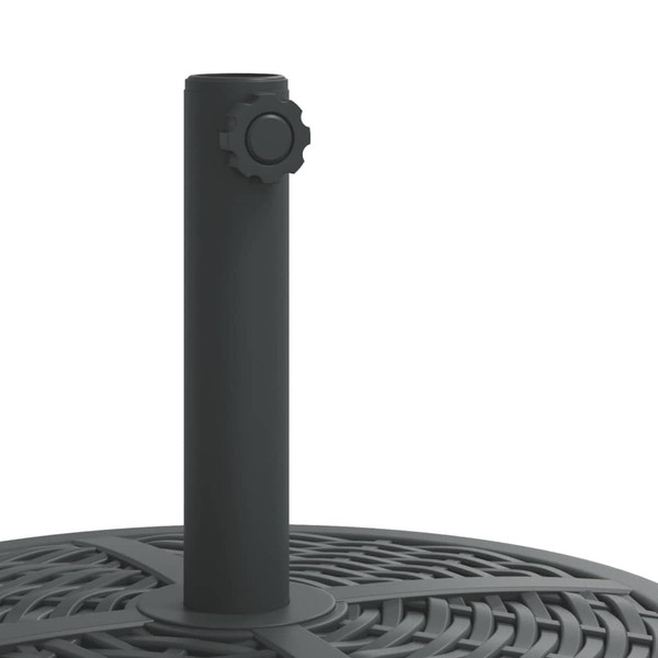 Parasol Base Black PE (Polyethylene), Concrete, Iron 55.1 lbs A949-4007984