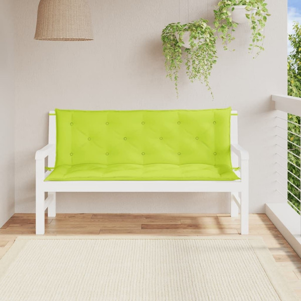 Garden Bench Cushion Set of 2 Bright green A949-315027