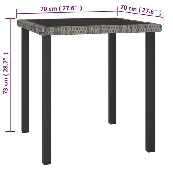 Dining Set Grey Poly rattan 5 Piece Set Light Weight Dining Set A949-3065712