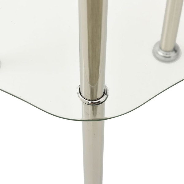 Side Table Transparent Tempered Glass Medium Modern Side Table A949-322790