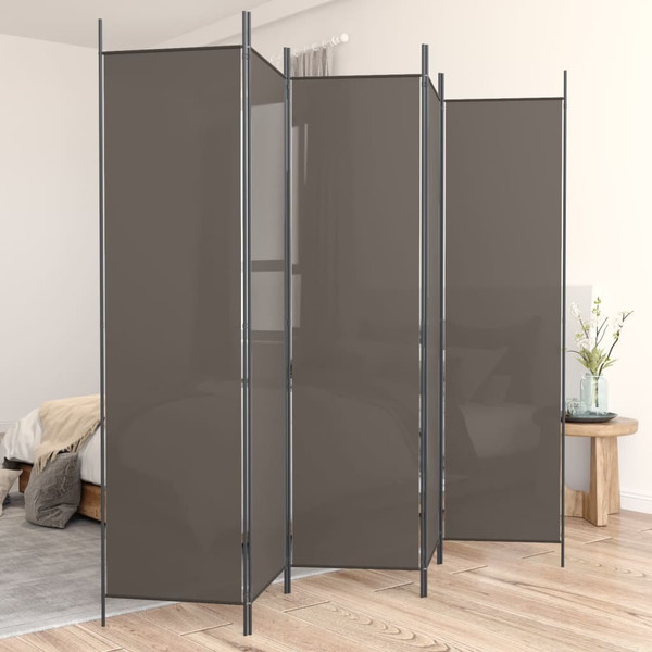 5-Panel Room Divider Anthracite 98.4"x78.7" Fabric A949-350188