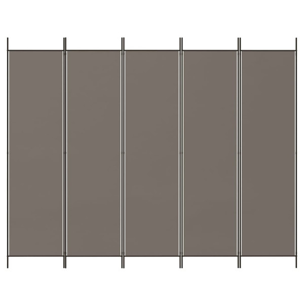 5-Panel Room Divider Anthracite 98.4"x78.7" Fabric A949-350188