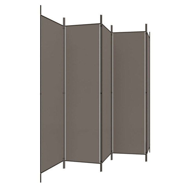 5-Panel Room Divider Anthracite 98.4"x78.7" Fabric A949-350188