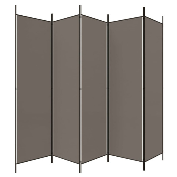 5-Panel Room Divider Anthracite 98.4"x78.7" Fabric A949-350188