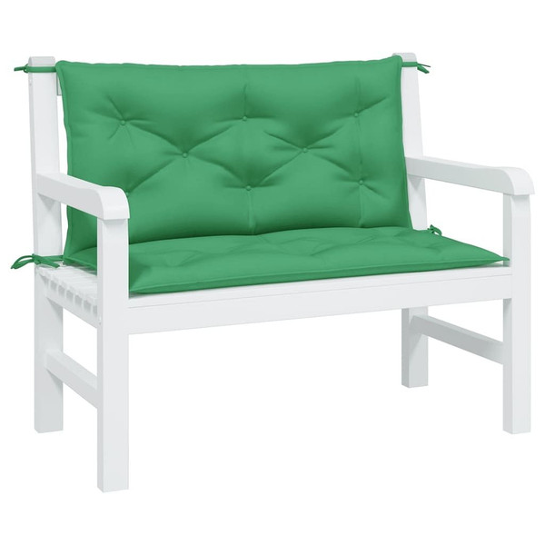 Garden Bench Cushion Set of 2 Green Oxford fabric (100% polyester) A949-361664