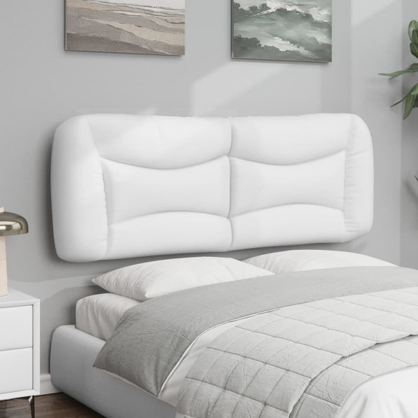 Headboard Cushion "Hvar" White 53.9" Faux Leather A949-376073