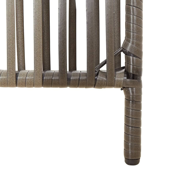 Room Divider 3 Panels Gray Poly Rattan A949-365390