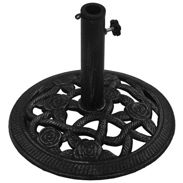 Umbrella Base Black Cast iron Medium Decorative Inlays A949-317755
