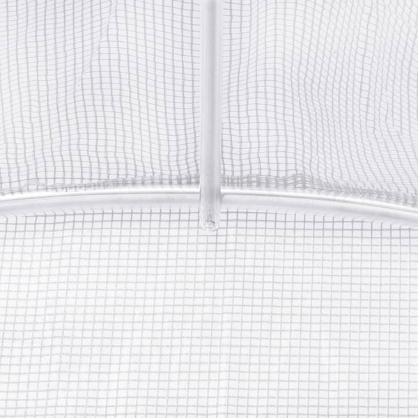 Greenhouse White PE mesh fabric, galvanized steel 194ft A949-45751