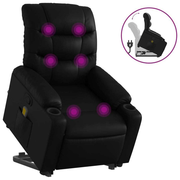 Stand Up Massage Recliner Chair Black A949-3206909