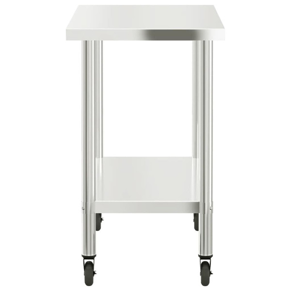 Kitchen Work Table with Wheels 43.3"x21.7"x33.5" Stainless Steel A949-376464