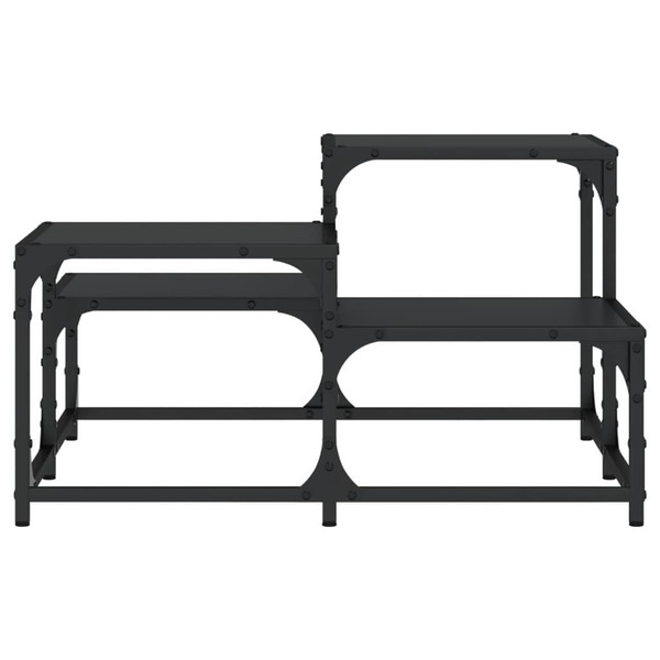 Coffee Table Black Engineered wood, Metal Medium Industrial A949-837747