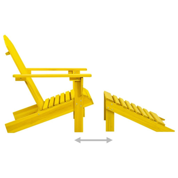 Garden Chair Yellow Solid Fir Wood Large Detachable A949-315864