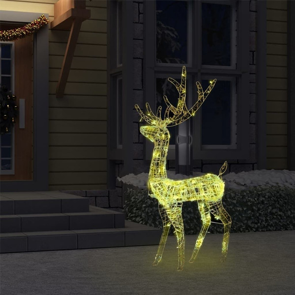 Reindeer Christmas Decoration Warm White Acrylic Large A949-329781