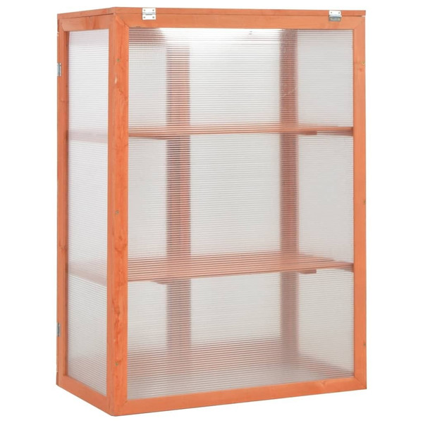 Greenhouse Wooden Wood and Polycarbonate board 29.5x18.5x42.9 in A949-170646