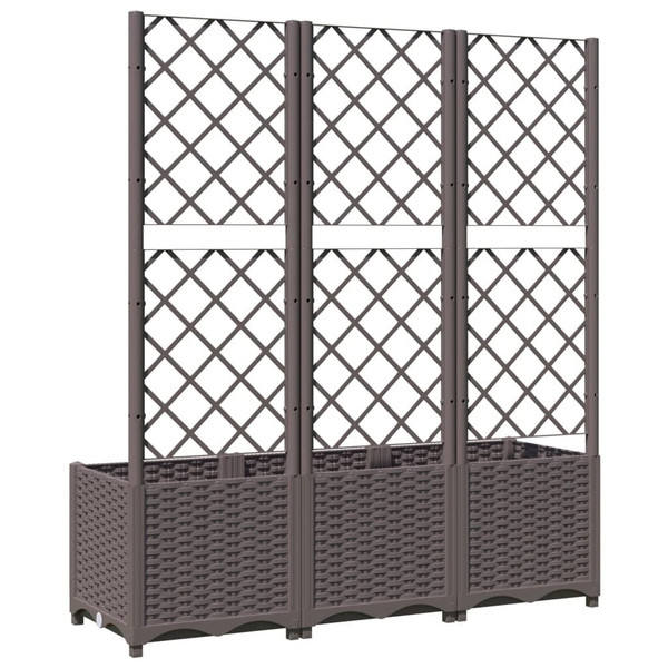 Garden Planter Brown Polypropylene 47.2 x 15.7 x 53.5 in Planters A949-318263