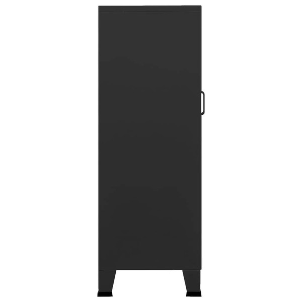 Storage Chest Black Metal 27.6 x 15.7 x 45.3 in Industrial A949-339621