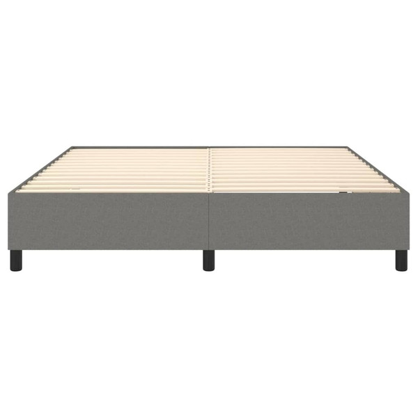 Bed Frame Dark Gray Fabric (100% polyester), Plywood, Engineered wood A949-3120907